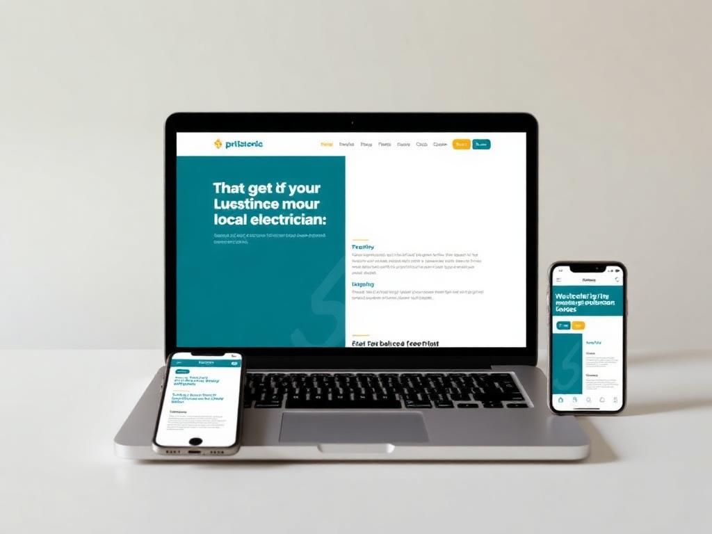 Example website design for a electrician